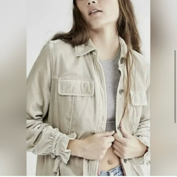 🎉NWT Free People velvet Bella Donna Duster jacket cream XL ivory missing ties - Picture 4 of 13